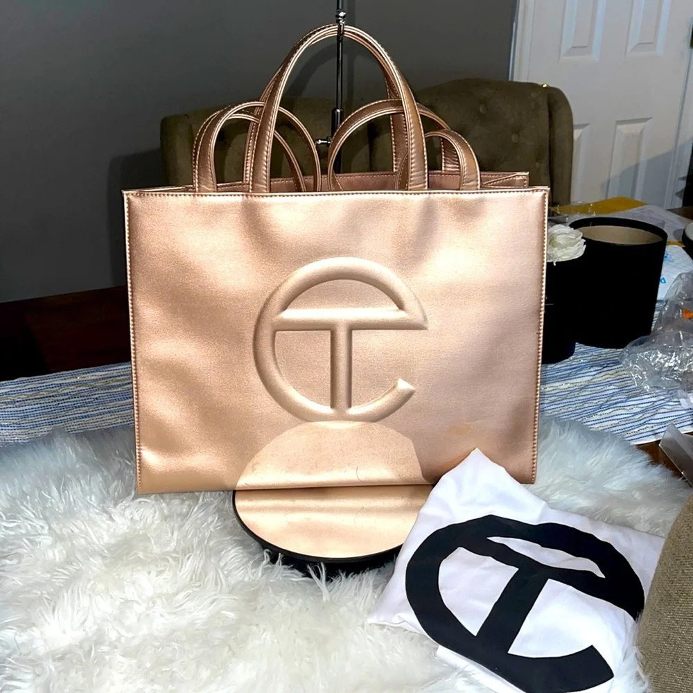 Telfar Medium Copper Shopping Bag 100% Authentic - Picture 1 of 12